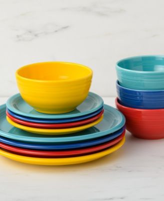 Vibrant Bistro Coupe 12 Pc. Dinnerware Set, Service For 4
