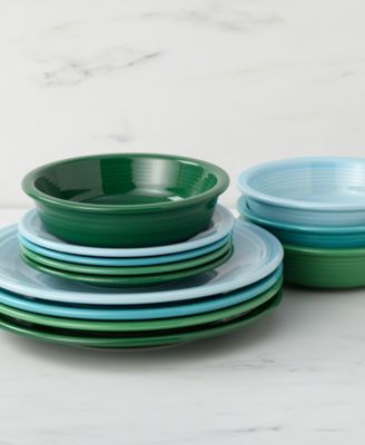 Aegean Classic Rim 12 Pc. Dinnerware Set, Service For 4