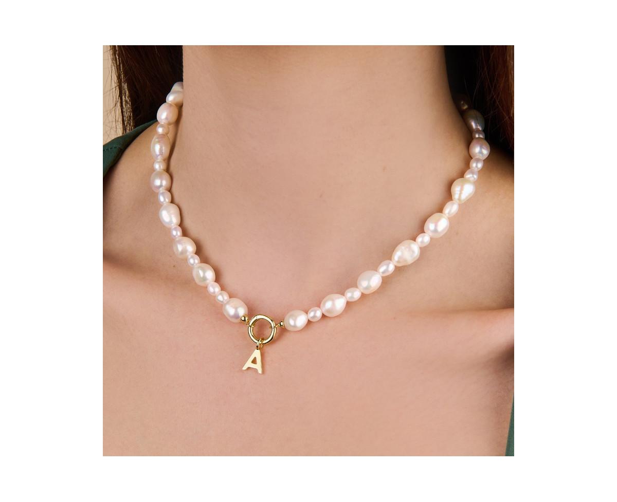 Little Sky Stone Ayla Sterling Silver Irregular Fresh Water BaroqueNecklace - Pearl