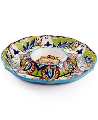 Espana - Earthenware Chip & Dip Serving Dish