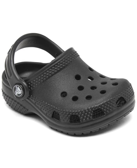 Сабо Crocs Littles Classic Clogs from Finish Line для мальчиков-малышей, цвет: Чёрный