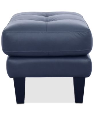 Pezley Leather Ottoman, Created for Macy's