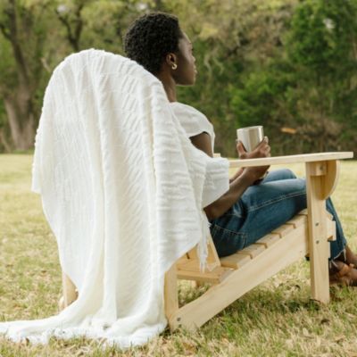 Premium Acrylic Knit Throw with Tassels, 50" x 65"