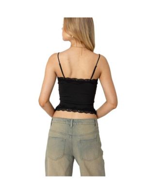 Women's Cruella Lace Trim Tank Top