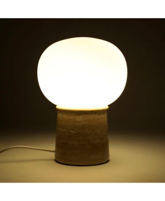Neptune 12" LED Table Lamp with Natural Stone Base