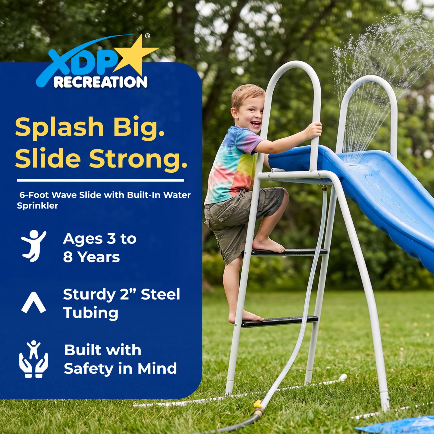 Детская игрушка XDP Recreation 6 Foot Water Wave Slide with Built In Adjustable Water Sprinkler — фото 5