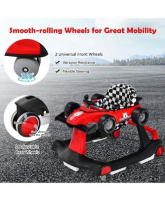 Kids 4-in-1 Foldable Activity Push Walker with Adjustable Height