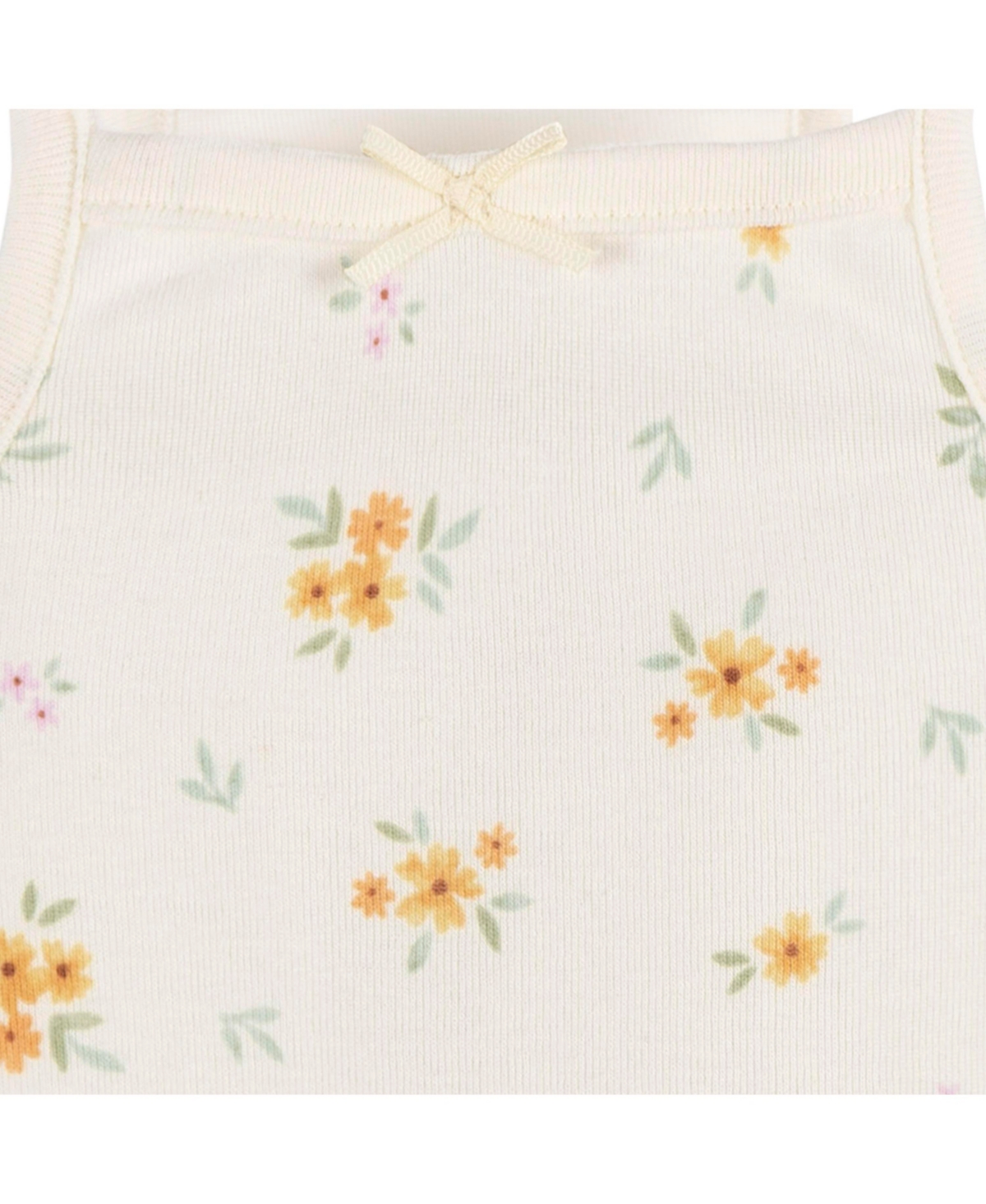 Gerber Baby Girls Sleeveless Onesies Bodysuits, 4 Pack