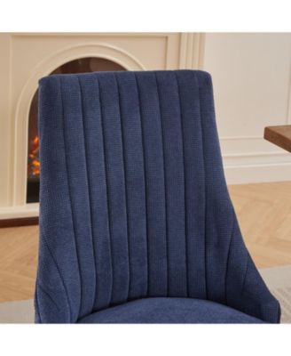 Flocking Dining Chairs with High Backrest (Set of 2)