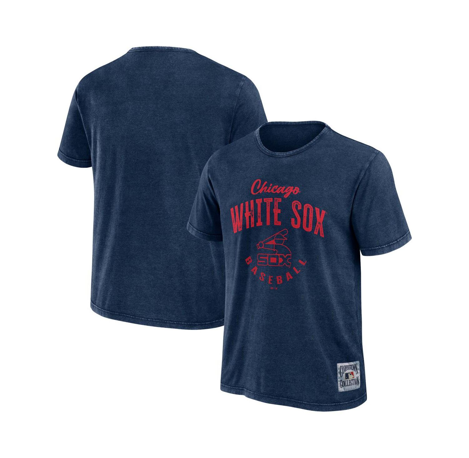 Men's Heather Navy Chicago White Sox Cooperstown Collection Washed T-Shirt