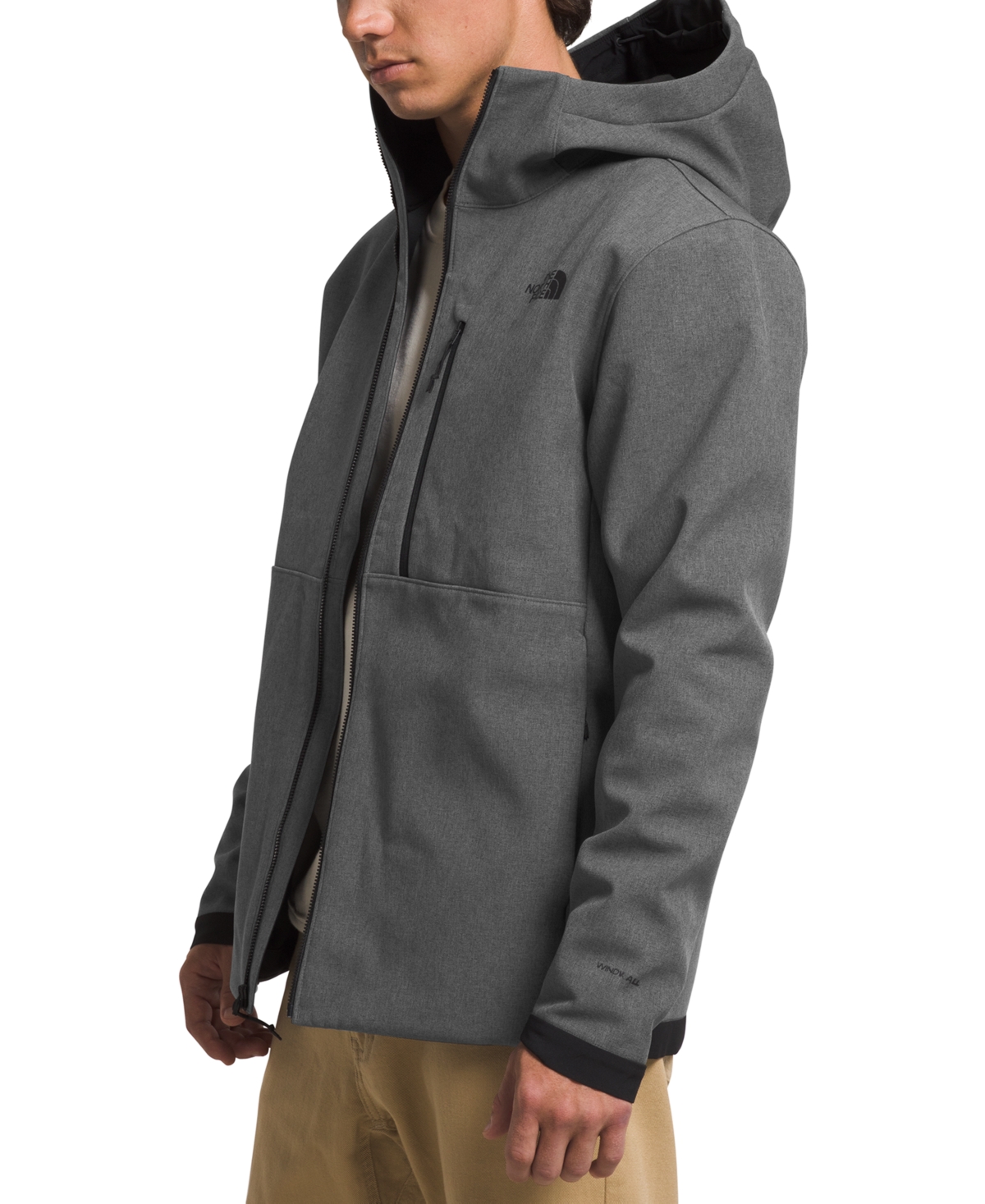The North Face Men's Apex Bionic 3 Zip-Front Hoodie Jacket - Tnf Dark Grey Heather-npf