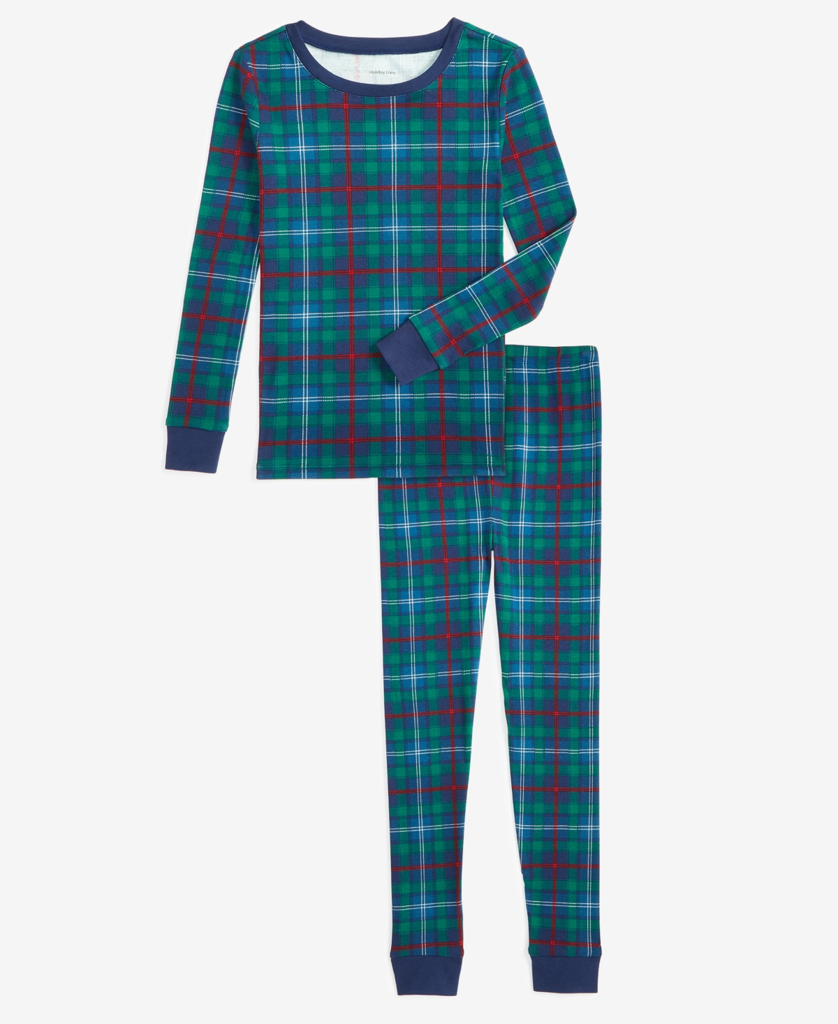FAMILY PAJAMAS LITTLE & BIG KIDS FAMILY PLAID COTTON MATCHING FAMILY PAJAMAS SET, CREATED FOR MACY'S 