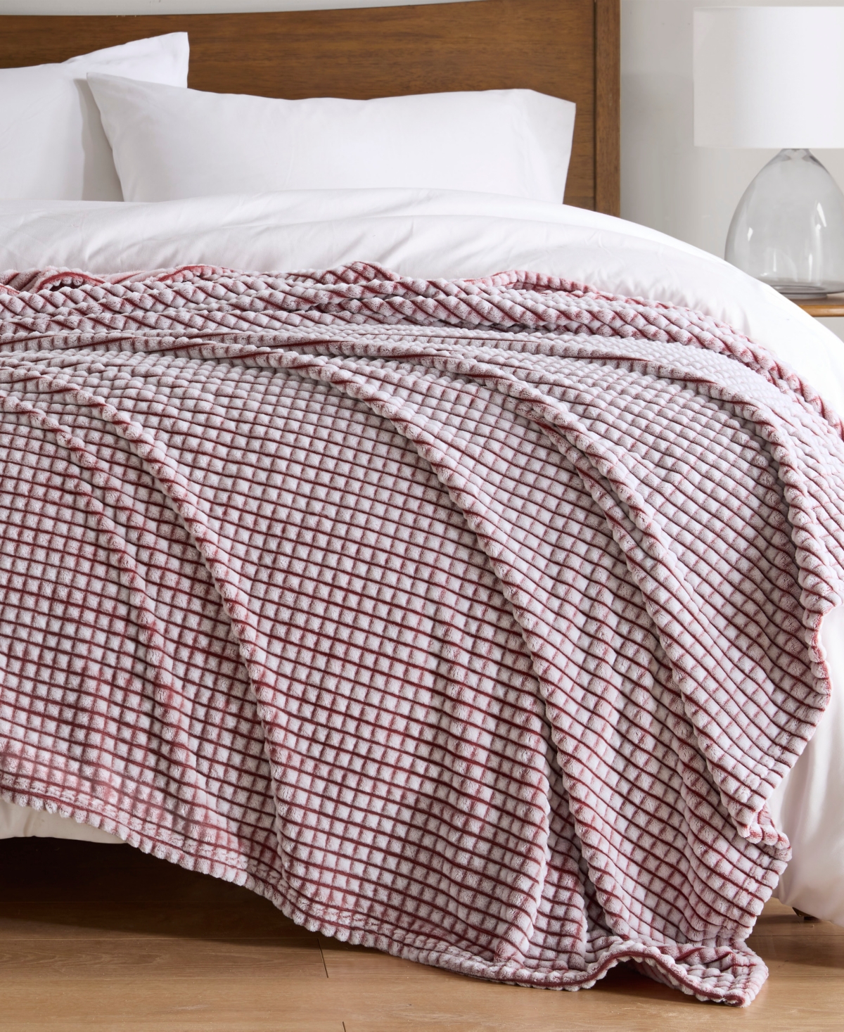 Madison Park Carved Plush Blanket, Full/Queen