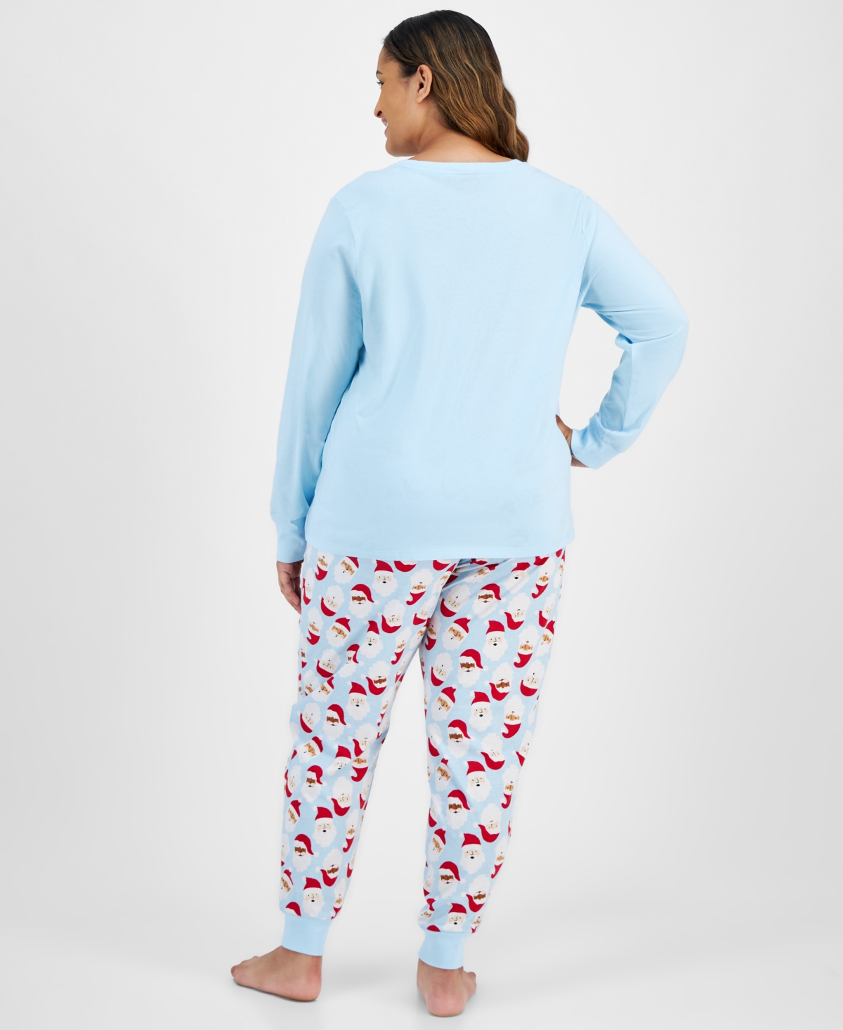 Holiday Lane Plus Size Santa Mix It Cotton Matching Family Pajamas Set, Created for Macy's
