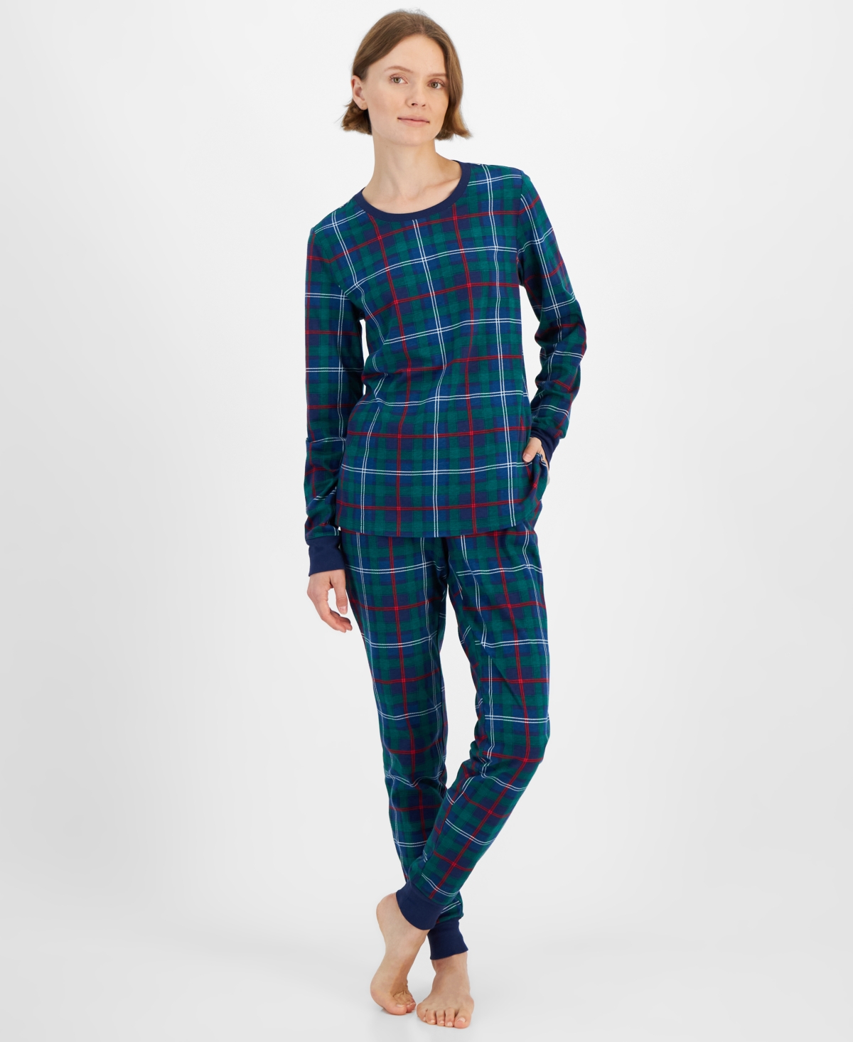 Family Pajamas Women's Family Plaid Cotton Matching  Set, Created For Macy's In Family Plaid
