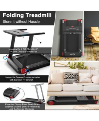 Folding Electric Compact Walking Treadmill with APP Control and Built-in Speaker Home Exercise Machine