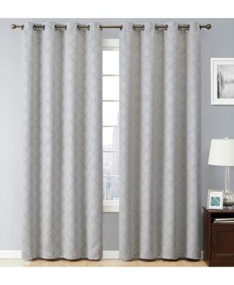 Redmont Lattice Pattern Thick Soft Thermal Insulated Energy Efficient Room Darkening Privacy Blackout Grommet Curtain Panels For Living Room Se