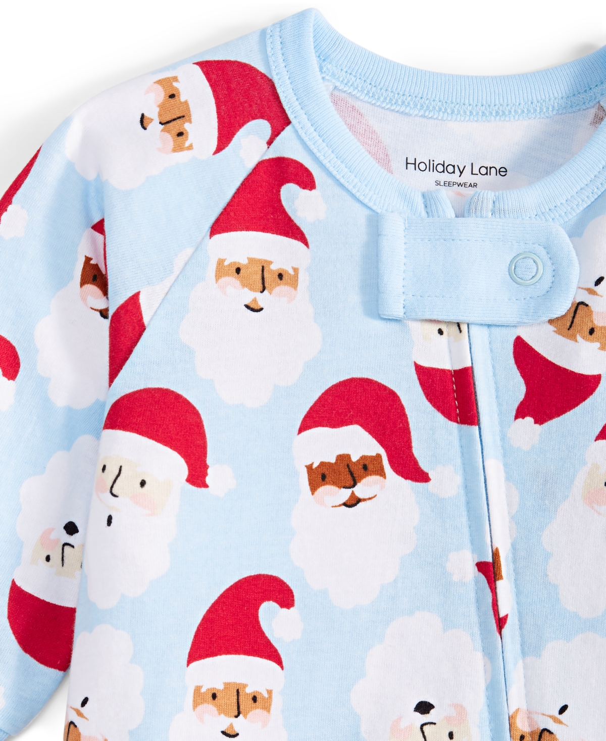 Holiday Lane Infant Santa Cotton Matching Family Pajamas Onesie, Created for Macy's