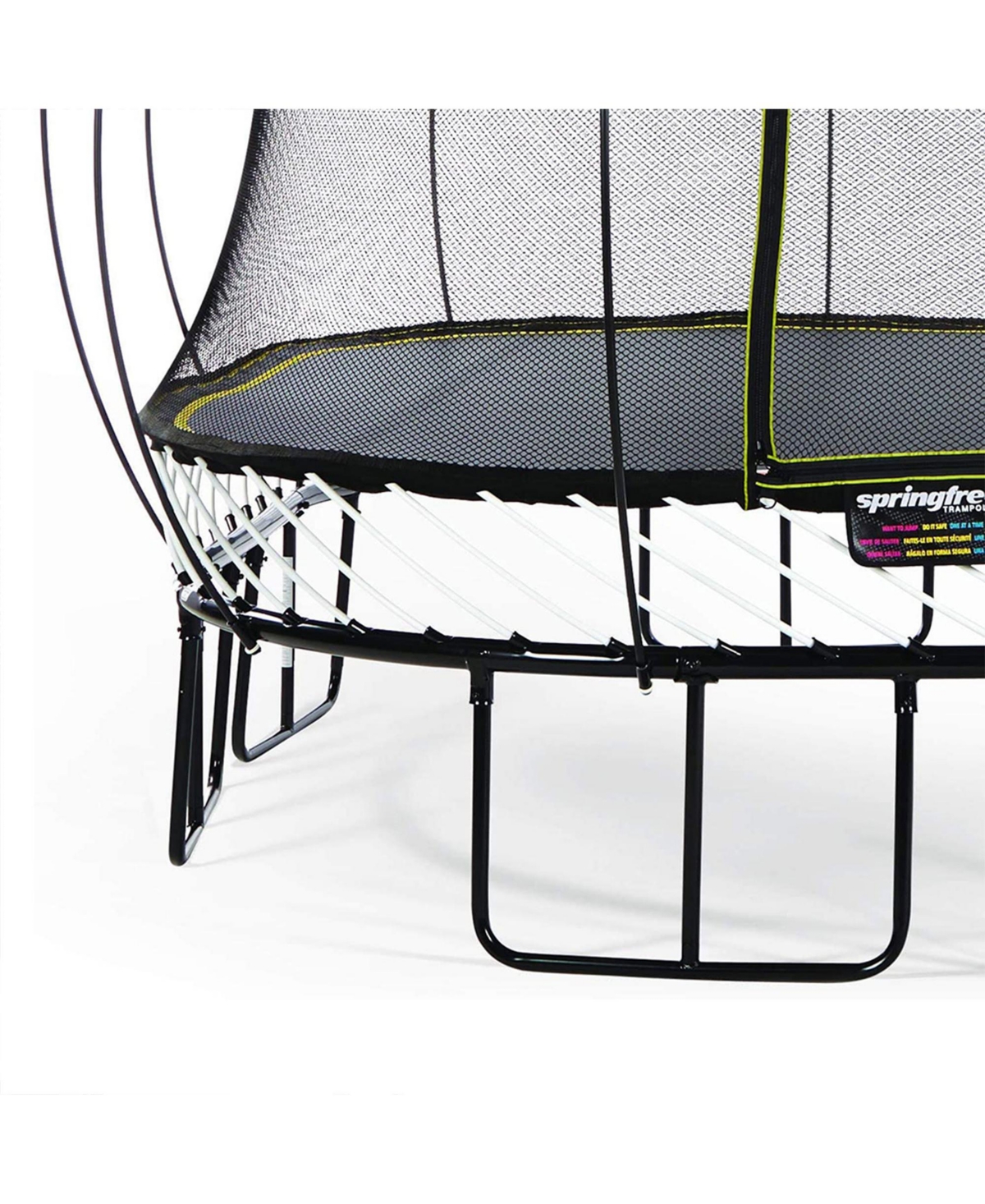 Springfree Trampoline Kids Outdoor Large Square 11 Ft Trampoline with Enclosure