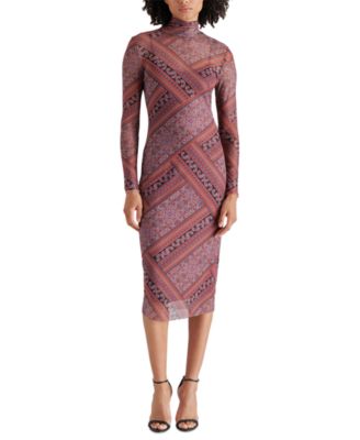 Steve Madden - Women's Vivienne Paisley Turtleneck Midi Dress