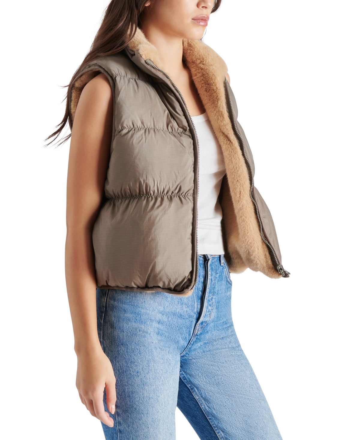 Steve Madden Women's Brady Reversible Puffer Vest