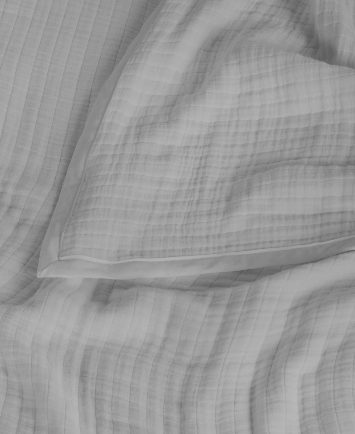 Melange Cotton Gauze Blanket, Full/queen In Grey