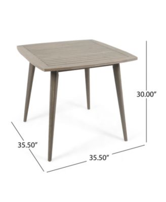 Modern Acacia Wood Square Dining Table