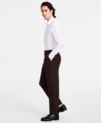 Men's Slim-Fit Linen-Blend Dress Pants