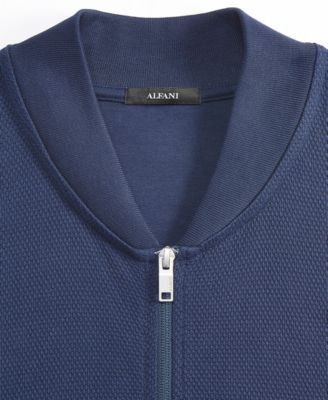 Men's Piqu&eacute; Knit Bomber Jacket, Created for Macy's