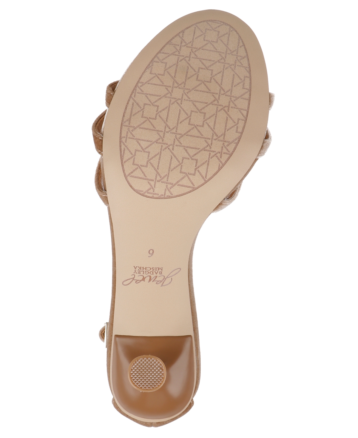 Jewel Badgley Mischka Women's Tailani Ankle Strap Sandals In Sand Velvet