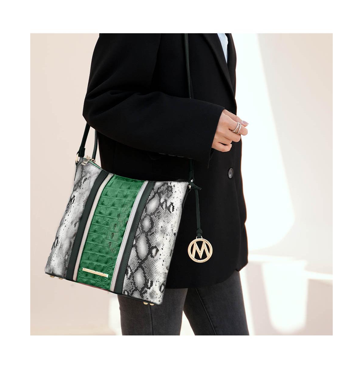 Mkf Collection Meline Croco & Snake Embossed Women's Shoulder bag by Mia K