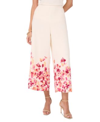 Sam & Jess - Women's Cropped Floral Wide-Leg Pants
