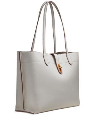 Bridgehampton Leather Turnlock Triple Compartment Tote
