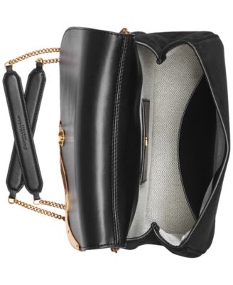 Malverne Leather & Suede Crossbody with Chain Strap