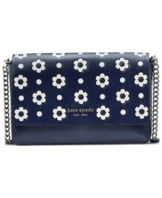 kate spade new york Morgan Daisy Dot Embossed Saffiano Leather Flap Chain Wallet Crossbody Macy s