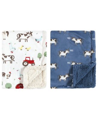 Dual-Sided Mink and Sherpa Plush Throw