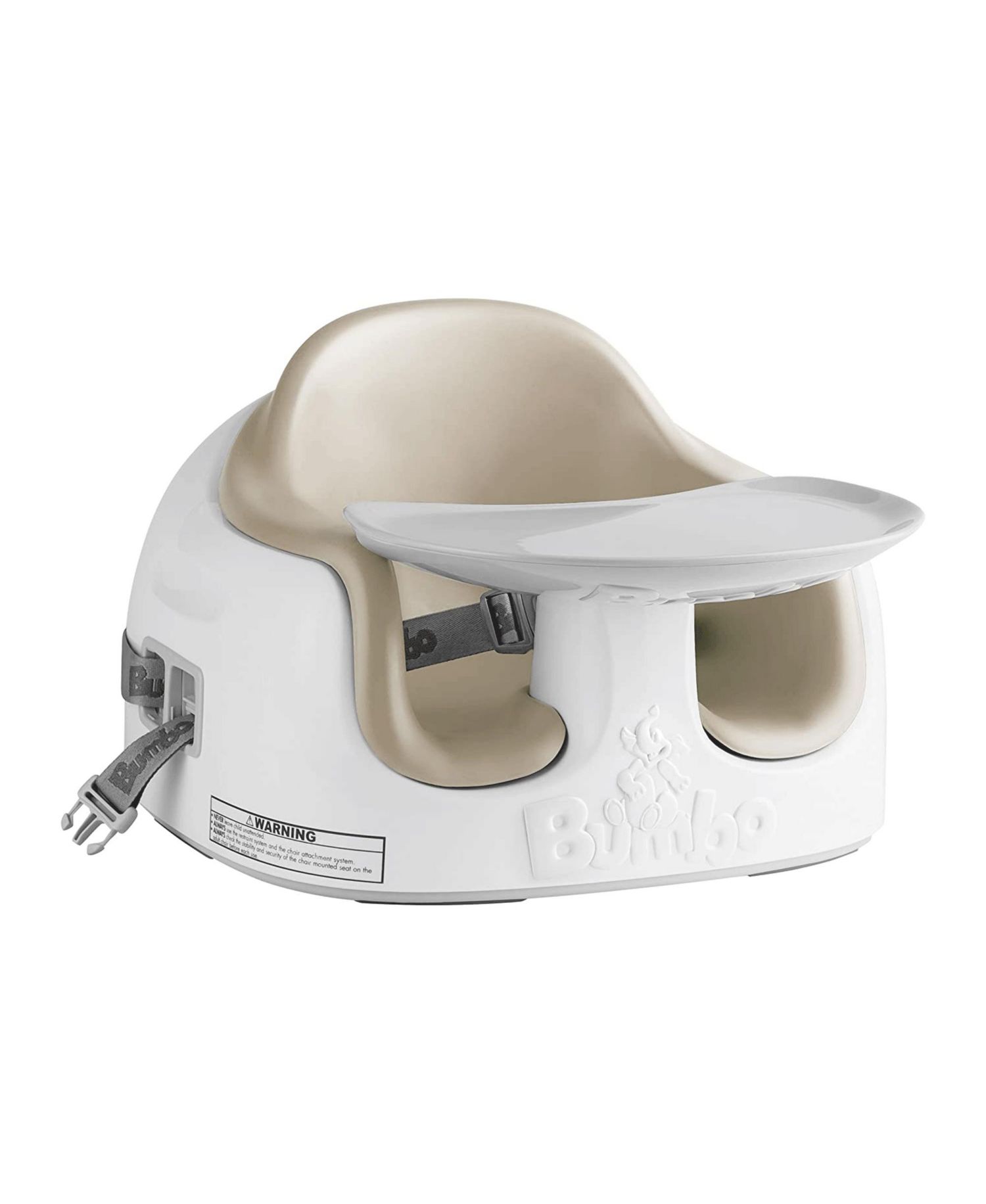Baby Toddler Adjustable 3-in-1 Booster Seat/High Chair and Tray, Taupe