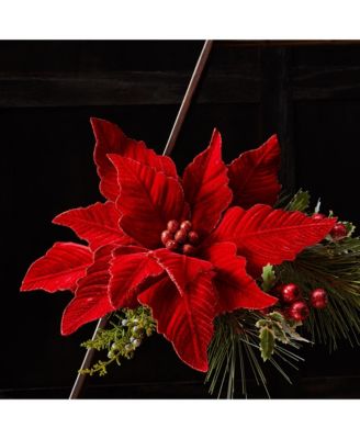 Set of 2 Poinsettia Stems for Holiday Arrangements