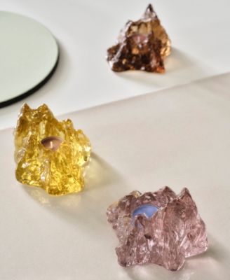 The Rock Crystal Glass Candlesticks