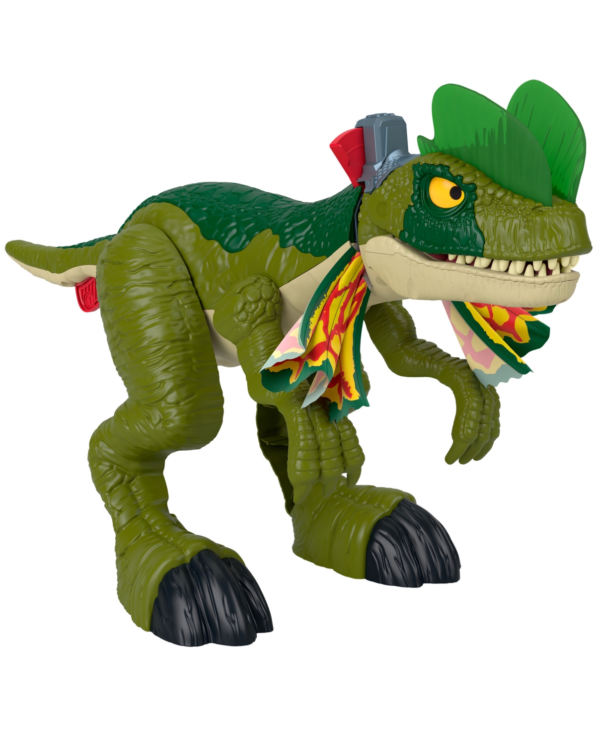 Imaginext Jurassic World Thrash Attack Dilophosaurus Dinosaur Toy With Lights Sounds For Kids In Multi-color