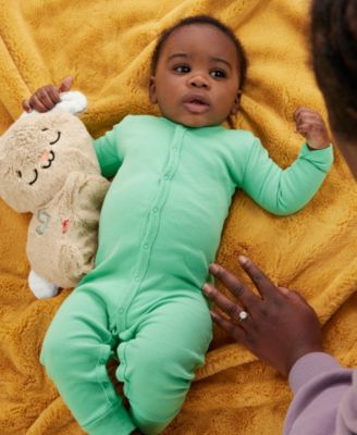 Fisher-Price Soothe Settle Bunny Plush Baby Toy Customizable Sound Machine with Motion