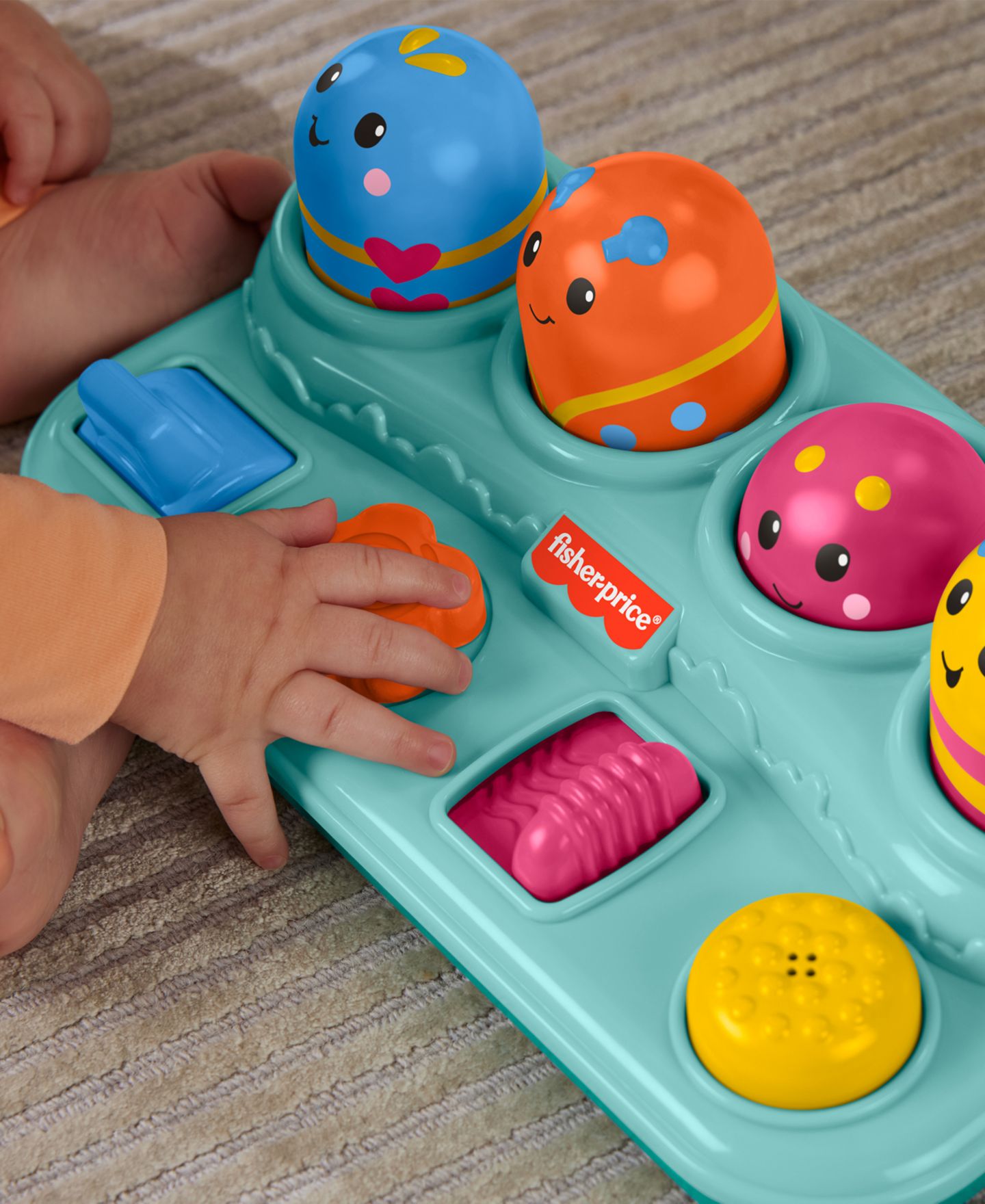 Детская игрушка Fisher Price Fisher-Price Boppin’ Activity Bugs Fine Motor Pop-Up Toy for Babies 9 Months Older — фото 3