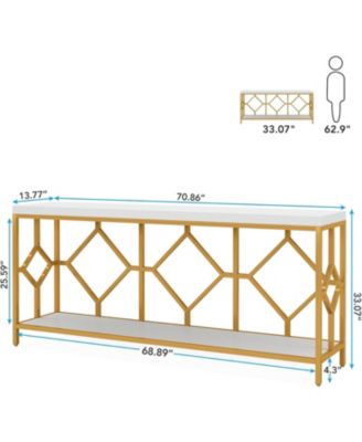 Gold Bookcase with Faux Marble, Modern Book Shelves Display Shelf, Storage Organizer for Home Office