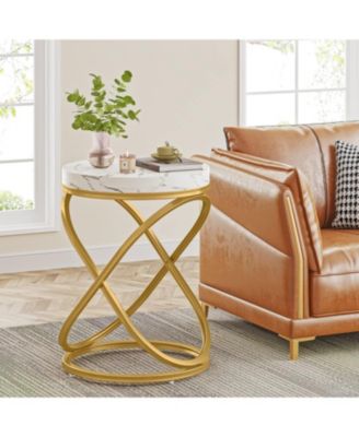 26-Inch Wood Brown and Black Double X-Shaped Storage Table – End Table