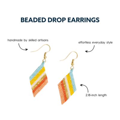 INK + ALLOY Zelda Diamond Shaped Drop Earrings