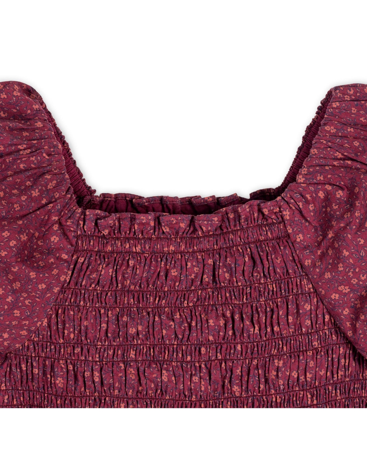Hope & Henry Big Girls Organic Short Bubble Sleeve Smocked Dress