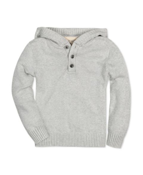 Худи Hope & Henry Organic Long Sleeve Henley Sweater для мальчиков-малышей, цвет: Светлый серый меланжевый