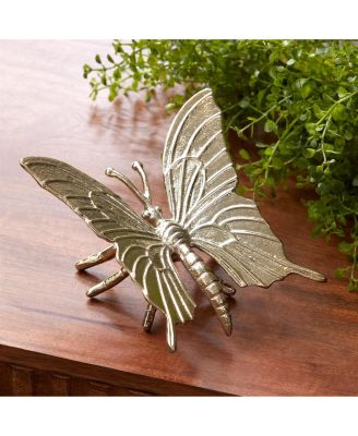Butterfly Figurine Set of 2: Elegant Decorative Accents for Home and Garden