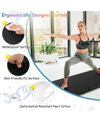 6 x 2 FT Tri-Fold Gym Mat with Handles and Removable Zippered Cover