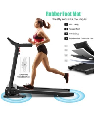1.0 HP Foldable Treadmill Electric Support Mobile Power